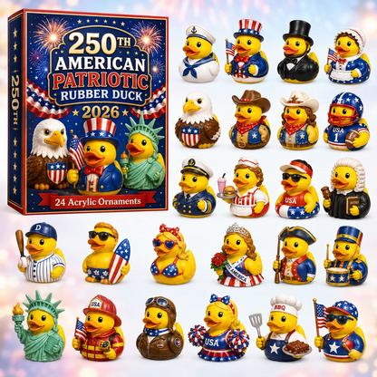 🎉🎄 Limited Edition!🔥🌟2026 American Patriotic Duck Advent Calendar