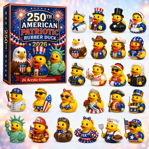 🎉🎄 Limited Edition!🔥🌟2026 American Patriotic Duck Advent Calendar