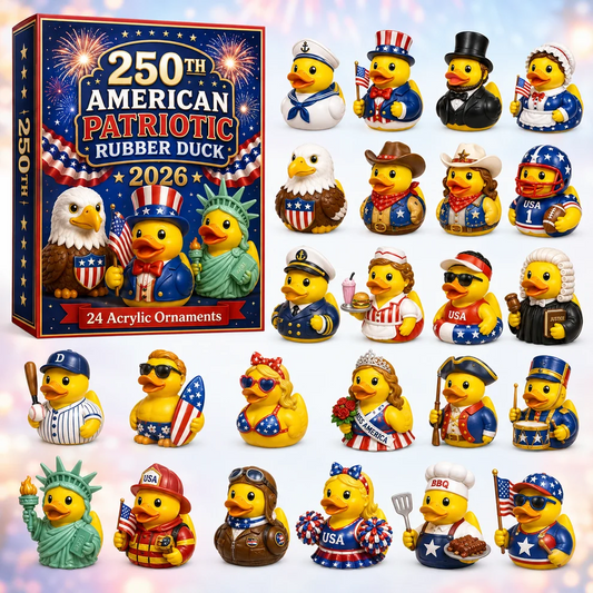 🎉🎄 Limited Edition!🔥🌟2026 American Patriotic Duck Advent Calendar