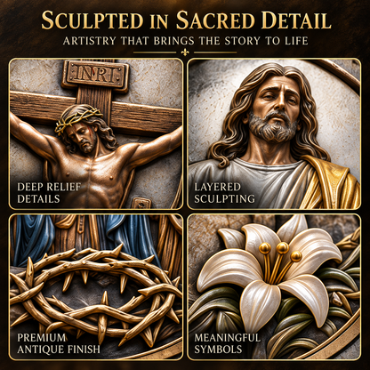 🔥Hot Sale🔥 - Two Sides, One Promise – Crucifixion & Resurrection Commemorative Coin