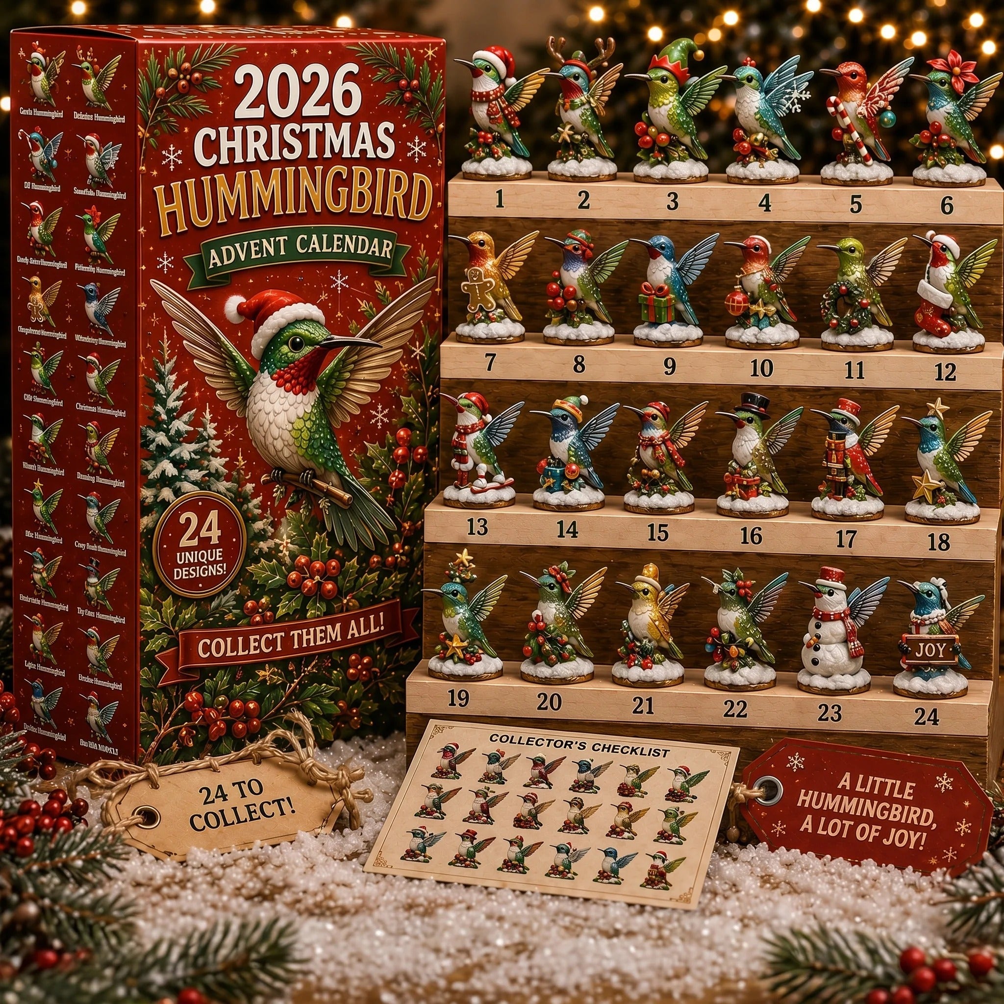 🐦2026 Christmas Hummingbird Advent Calendar – Every Day Brings New Surprises 🎄✨