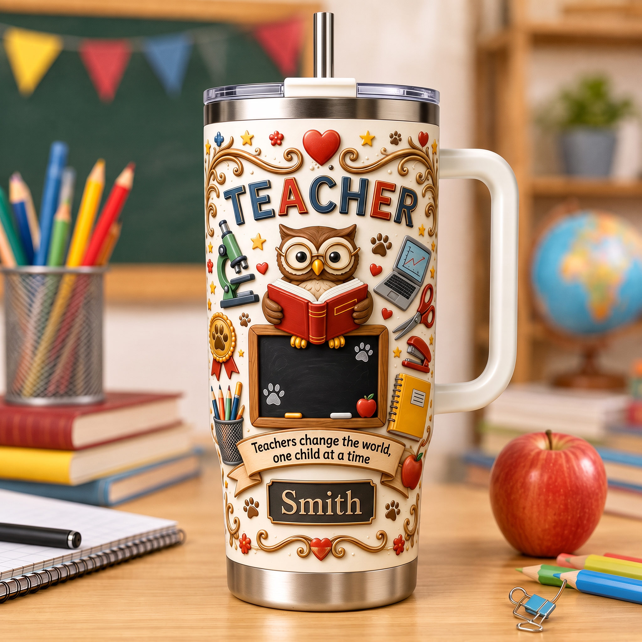🔥Hot Sale🔥 - Personalized Teacher Gift Tumbler For Back To School