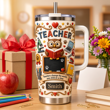 🔥Hot Sale🔥 - Personalized Teacher Gift Tumbler For Back To School
