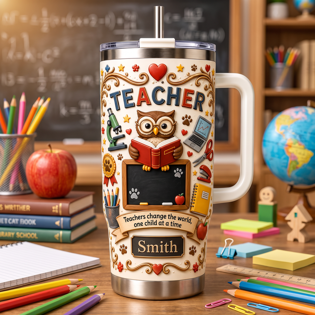 🔥Hot Sale🔥 - Personalized Teacher Gift Tumbler For Back To School