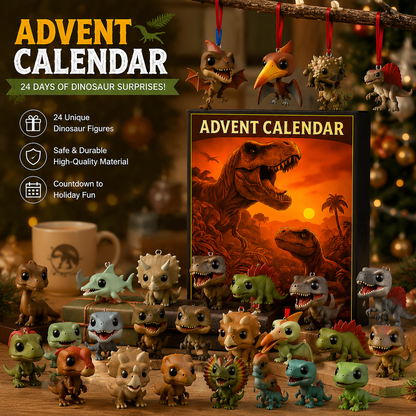 🔥Hot Sale🔥 - 🦖Dinosaur Advent Calendar, 24‑Day Christmas Countdown Calendar