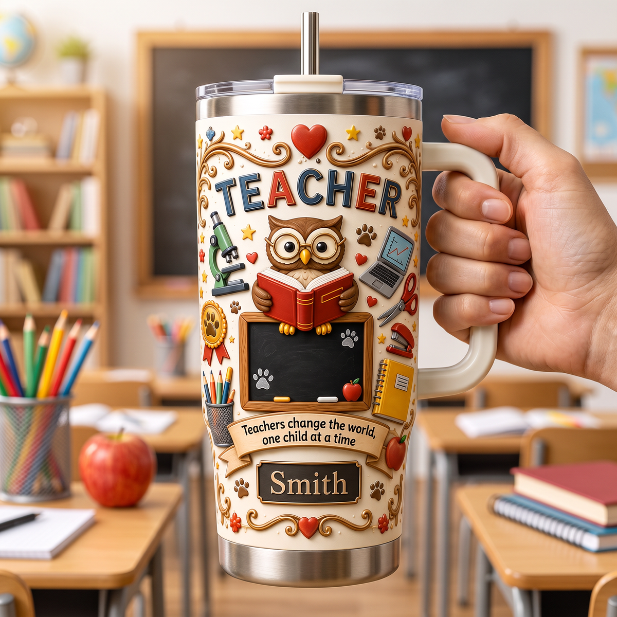 🔥Hot Sale🔥 - Personalized Teacher Gift Tumbler For Back To School