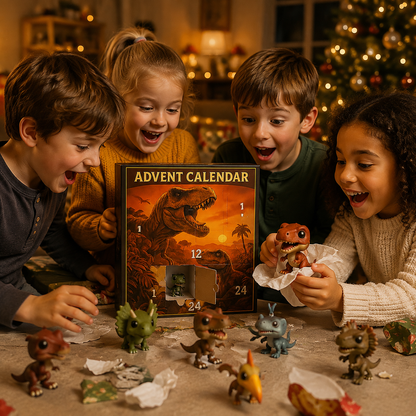 🔥Hot Sale🔥 - 🦖Dinosaur Advent Calendar, 24‑Day Christmas Countdown Calendar
