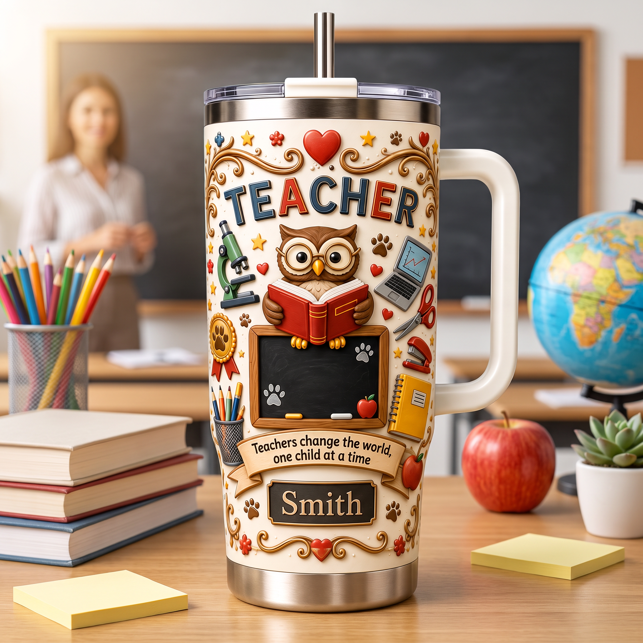 🔥Hot Sale🔥 - Personalized Teacher Gift Tumbler For Back To School