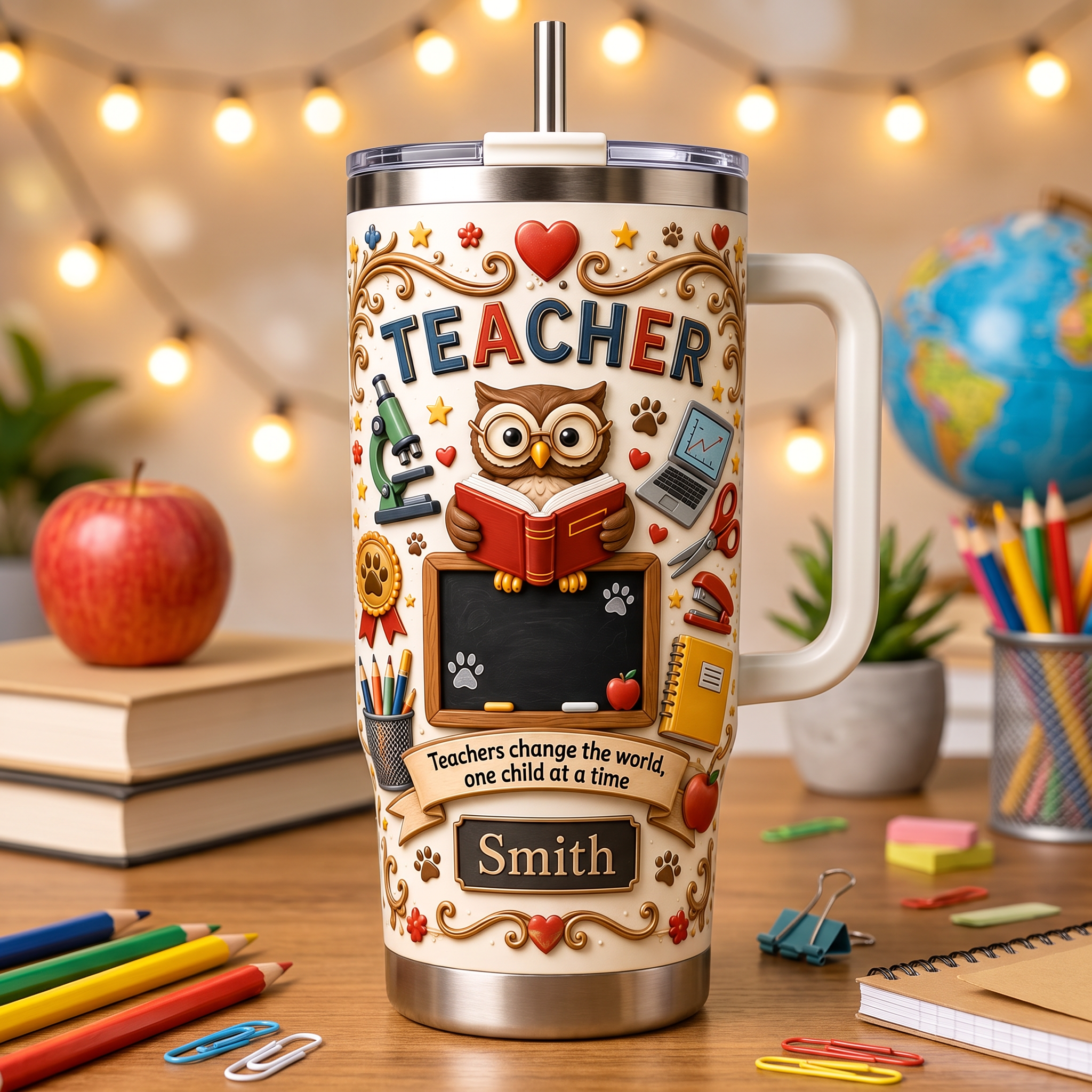 🔥Hot Sale🔥 - Personalized Teacher Gift Tumbler For Back To School